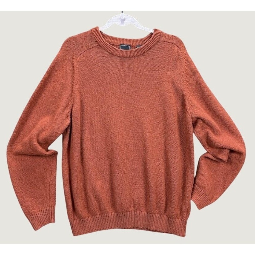 Arrow USA 1851 Mens XL Burnt Orange 100% Cotton‎ Crewneck Knit Sweater 52P4838